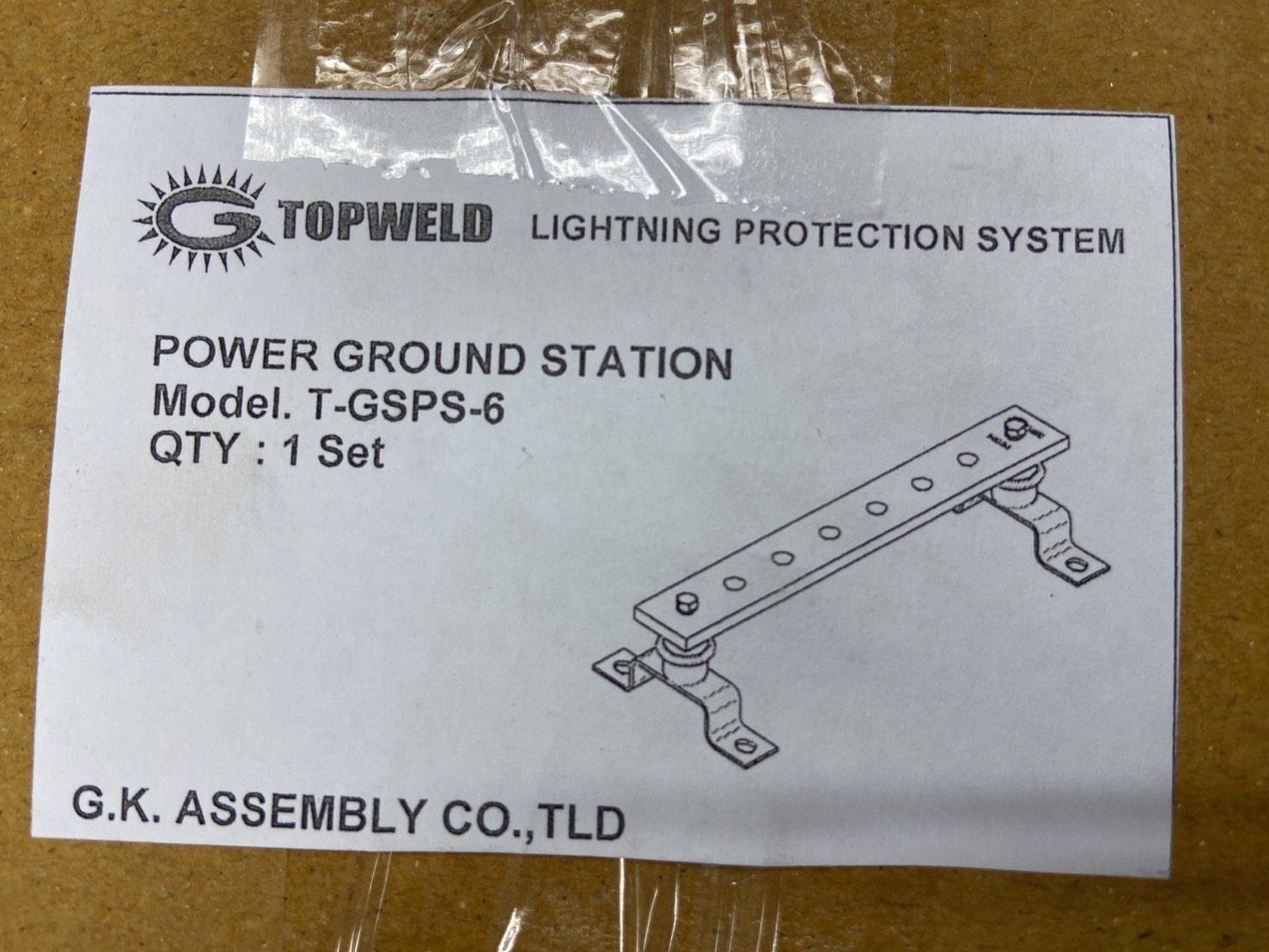 Ground Station for Power 6 รู 50.8 x 350 x 6.35 mm. ; TOPWELD / T-GSPS-6