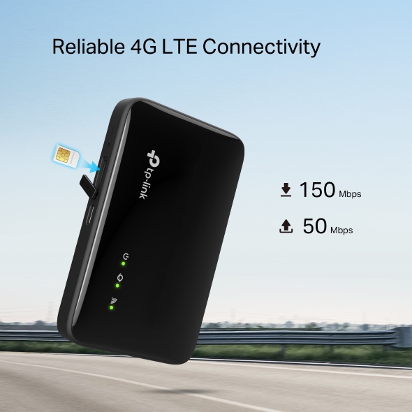 4G LTE Mobile Wi-Fi เราเตอร์แบบใส่ซิม, แบบพกพา; TP-LINK / M7005