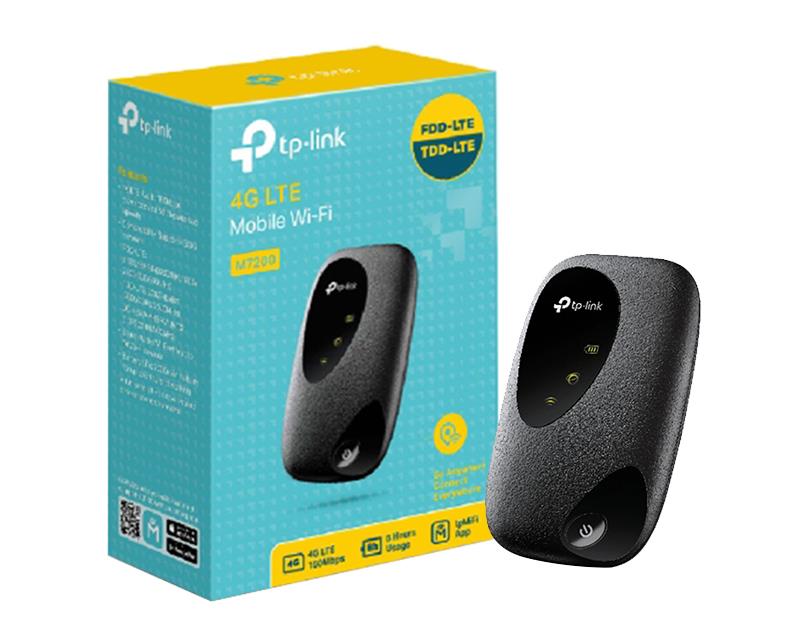 4G Mobile Wi-Fi เราเตอร์แบบใส่ซิม, แบบพกพา; TP-LINK / M7200