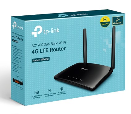 4G LTE AC1200 WIRELESS DUAL BAND ROUTERแบบใส่ซิม ; TP-LINK / ARCHER-MR402
