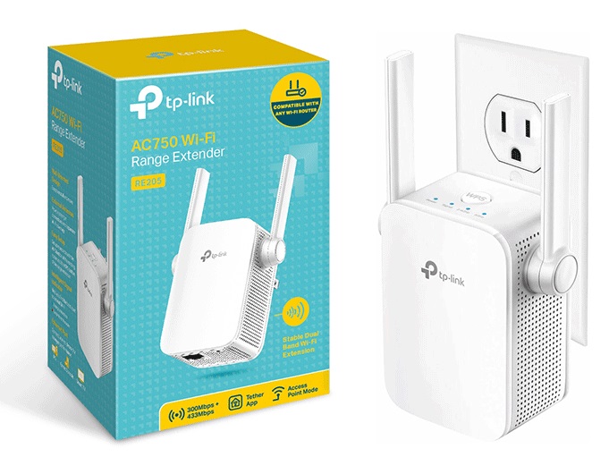 AC750 WI-FI RANGE EXTENDER ; TP-LINK / RE205