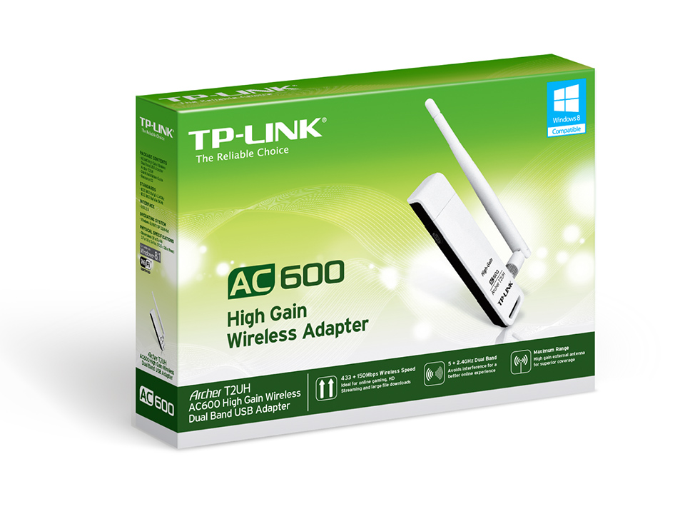 AC600 HIGH GAIN WIRELESS USB ADAPTER ( USB Wireless ) ; TP-LINK / ARCHER-T2UH