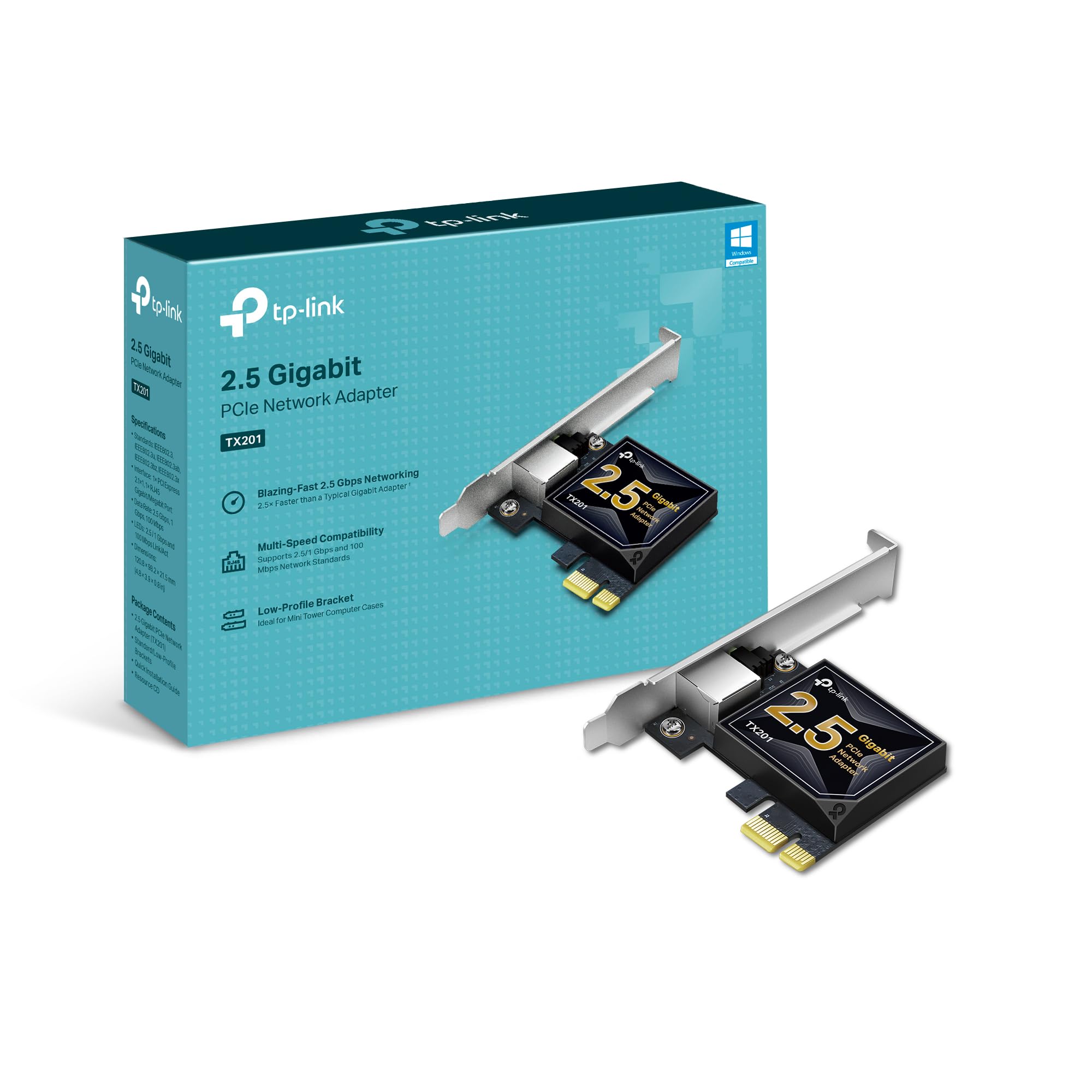 การ์ดแลนPCIe to 2.5 Gigabit Ethernet Network Adapter ; TP-LINK / TX201