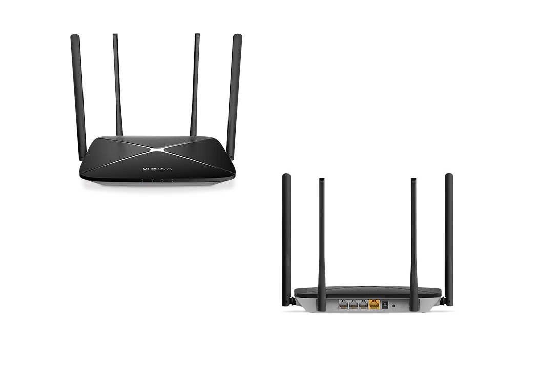 AC1200 WIRELESS DUAL BAND GIGABIT ROUTER 4 เสา ; MERCUSYS / AC12G