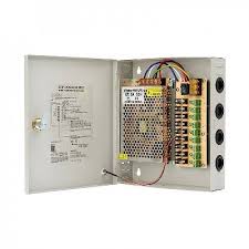 SWITCHING POWER SUPPLY 9 PORT 12VDC 10A 120W พร้อมตู้ ; GLINK / GIPS-005