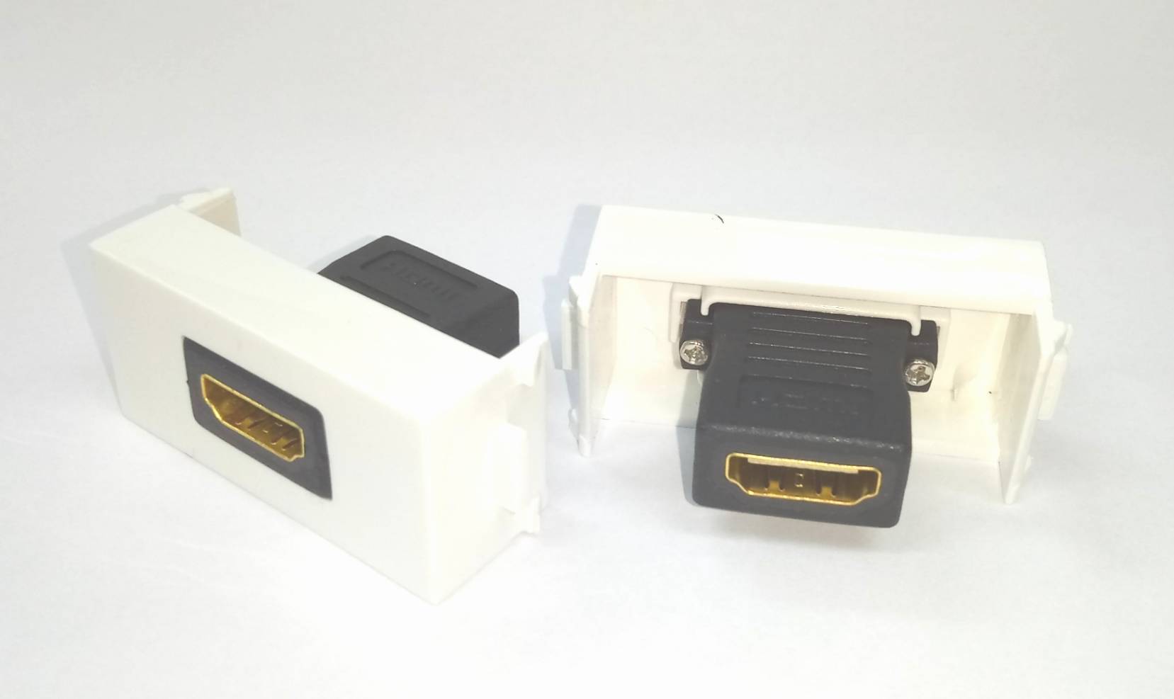 HDMI F-F ติดแท่น ตัวตรงสีดำ ( ใช้กล่อง 3 x 3 นิ้ว ) ; OEM