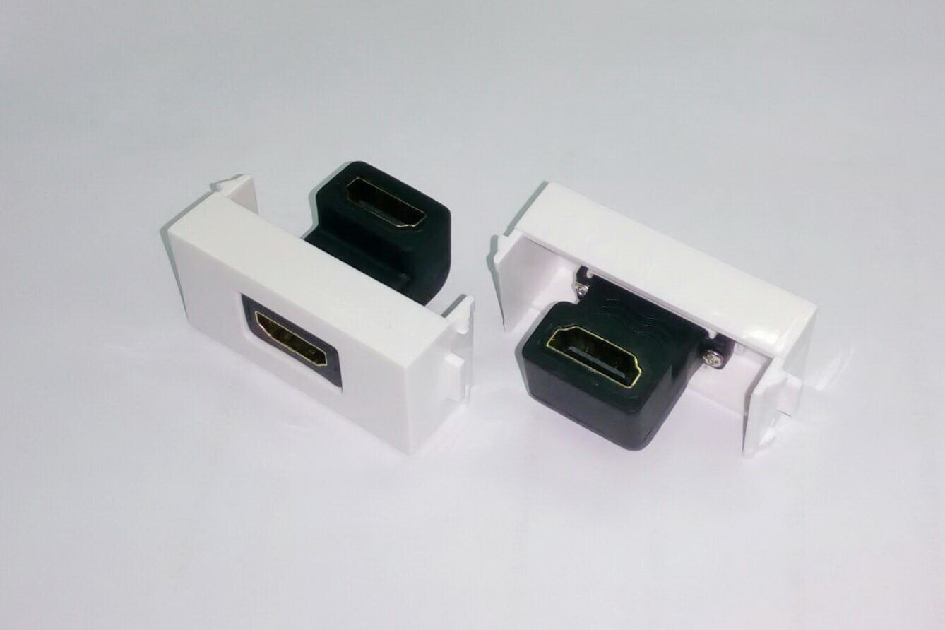 HDMI F-F ติดแท่น ตัวงอสีดำ ( ใช้กล่อง 3 x 3 นิ้ว ) ; C/N / N86-600L
