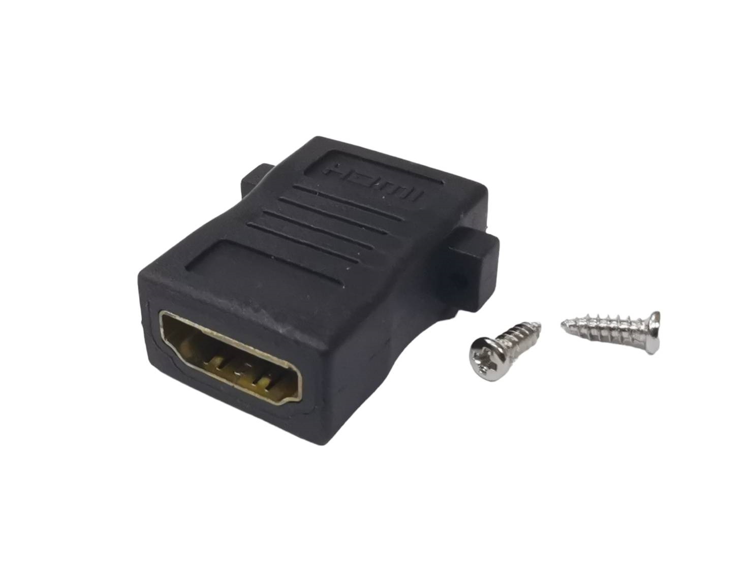 ต่อกลางHDMI F-F ขันสกรูยึดหน้ากากพลาสติก ; OEM