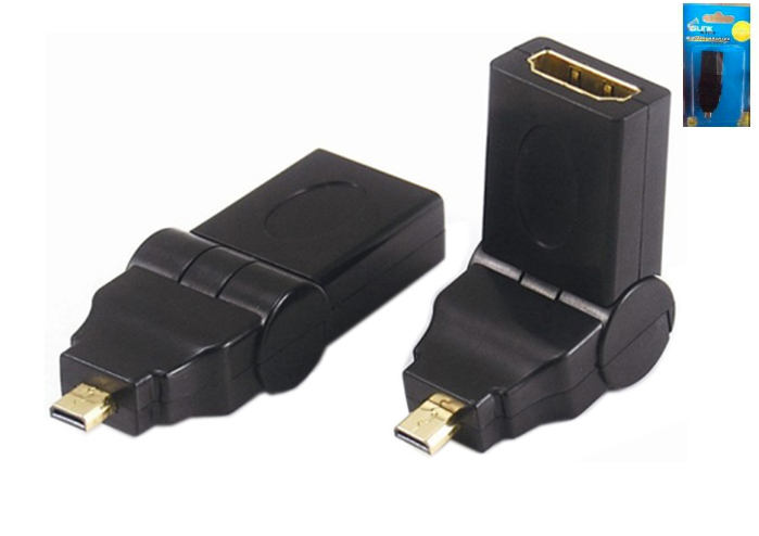 MICRO HDMI MALE TO HDMI FEMALE 360 ROTATING ; GLINK , C/N / GL2207