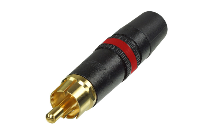 ปลั๊กRCA ตัวผู้ ชุปทองท้ายสีดำลายแดง-RAEN ; NEUTRIK / NYS-373-2