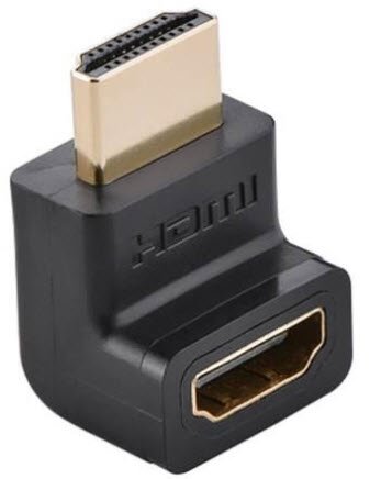 HDMI M-F ติดแท่น ตัวงอสีดำ ; UGREEN / 20110