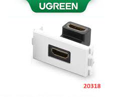 HDMI F-F ติดแท่น ตัวงอสีดำ ( ใช้กล่อง 3 x 3 นิ้ว ) ; UGREEN / 20318