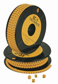 WIRE MARKERตัวเลข0-9 ขนาด 2.6-4.2 MM.2 สีเหลือง ; T/W / EC-1 / EC001