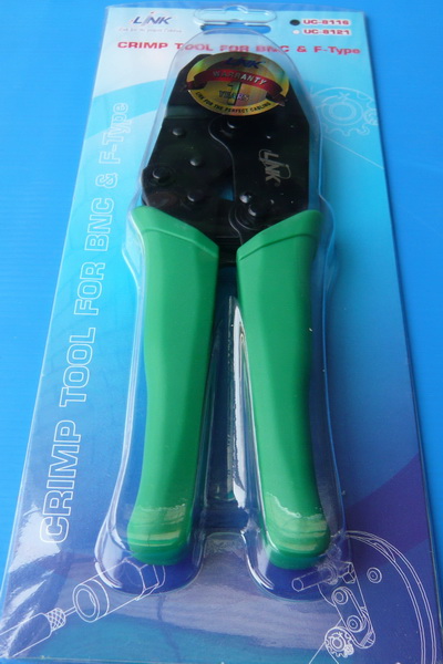 คีมเข้าหัวBNC RG6, RG59, ด้ามเขียว ; LINK / UC-8116 *** ราคาขายรวมvat