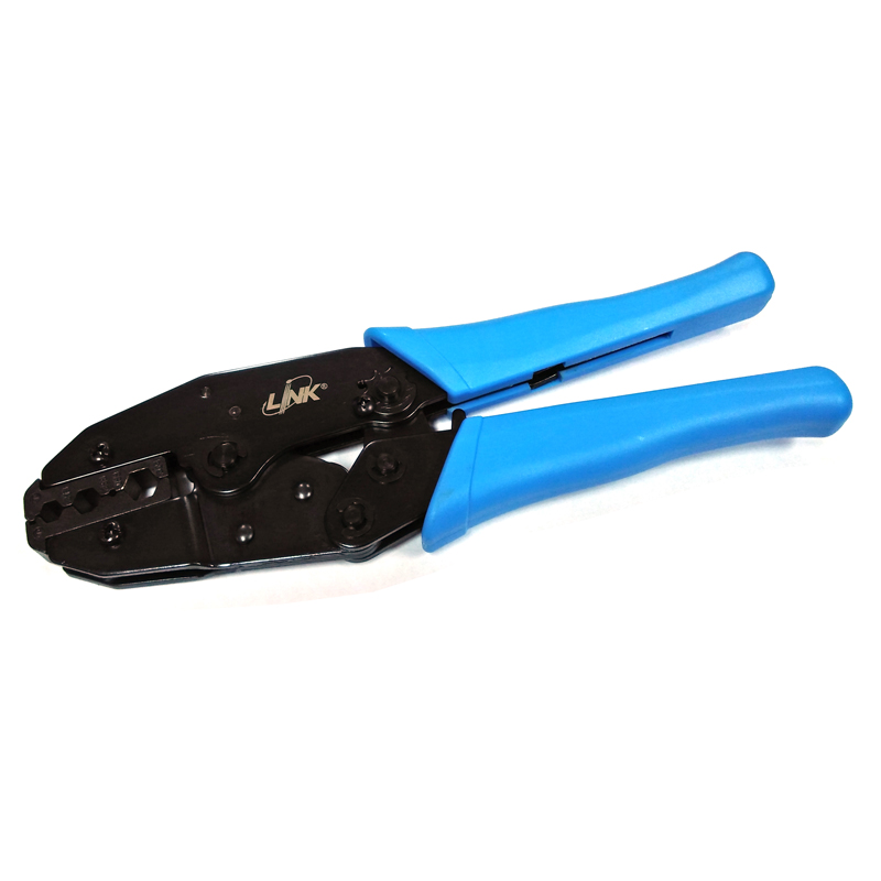 คีมเข้าหัวBNC RG58, RG59, RG62, F-TYPE RG59. RG6 ด้ามฟ้า ; LINK / UC-8118