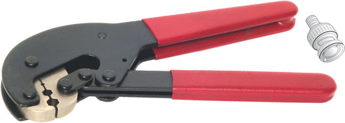 คีมเข้าสาย RG58, RG59, RG62 ( BNC RG6 ย้ำคีมบีบ ) ขนาด 9 นิ้ว ด้ามสีแดง ; HANLONG / HT-106D