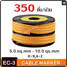 WIRE MARKERมาร์คเกอร์สายRG6, โทรศัพท์ 5.2-10.0 MM.สีเหลือง ; BF / EC-3