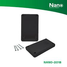 กล่องพลาสติกกันน้ำ 2 X 4 X 2 นิ้ว ( 74.8 x 125 x 48.5 mm. ) สีดำ ; NANO / NANO-201B