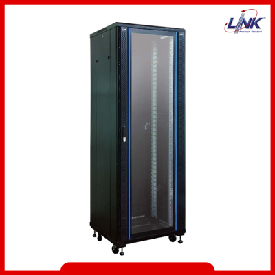 ตู้RACK ตั้งพื้น 42U ลึก 60 CM. / 60 X 60 X 207 CM. สีดำ ; LINK / CH-60642GS