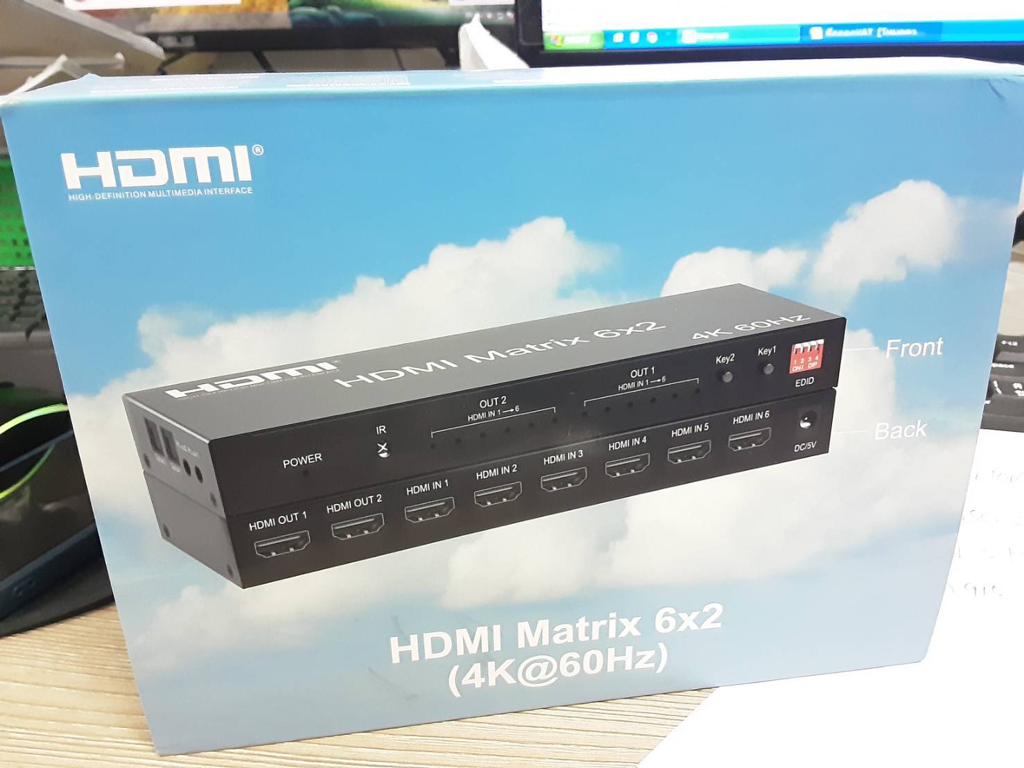 HDMI MATRIX SWITCH เข้า6 ออก2, 4K2K ; OEM