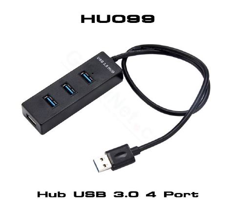 3.0 USB HUB 4PORT สีดำ ; OEM / HU099B, 13796