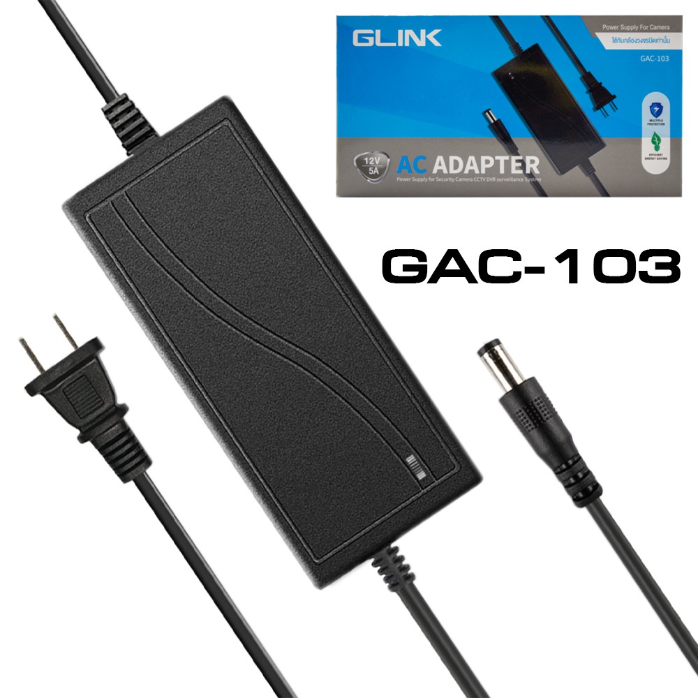 ADAPTER 12VDC 5A ; GLINK / 22251 / GAC-103