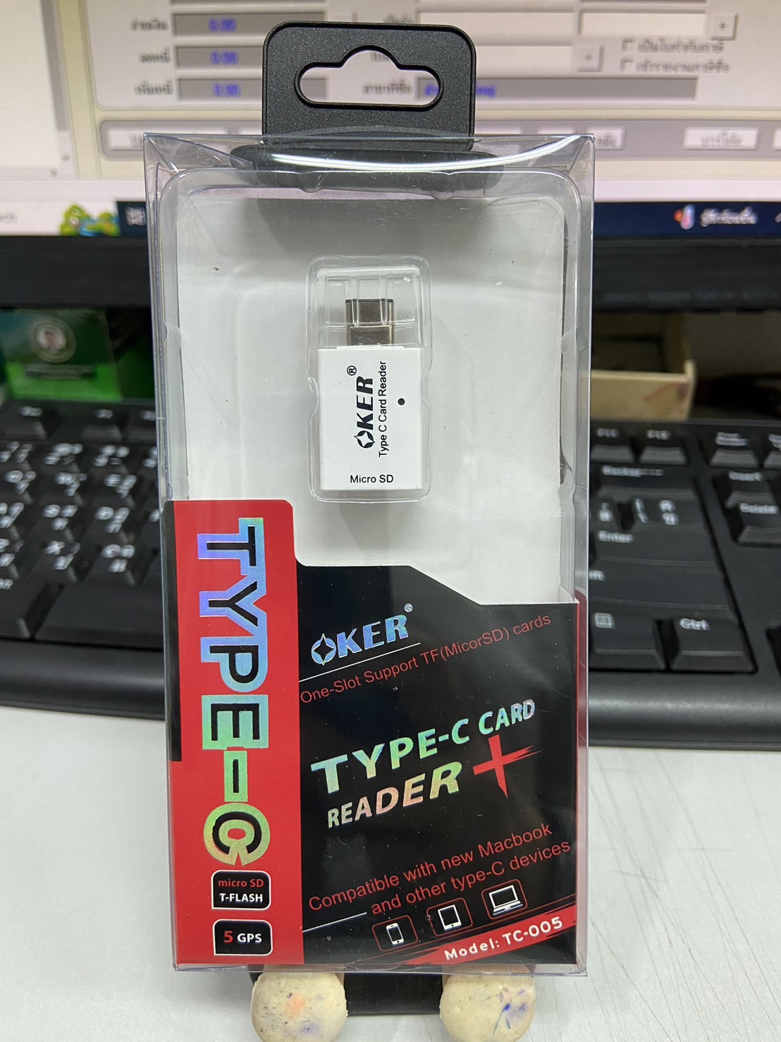 USB R/W TYPE-C CARD READER ; OKER / 01-34-60-01 / TC-005