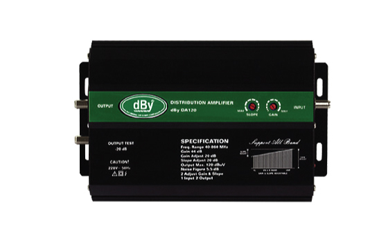บูสเตอร์ขยายสัญญาณRF 47-860MHz ; dBy / INBRE-DBY-DA120-00