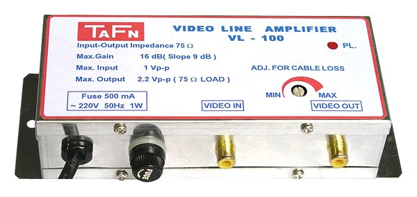 บูสเตอร์ขยายสัญญาณภาพ(VDO LINE AMPLIFIER)AV EXTENDER 600M., AV BOOSTER ; TAFN / VL-100