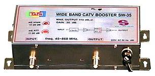 บูสเตอร์WIDE BAND 45-860 MHz, 35dB ; TAFN / SW-35