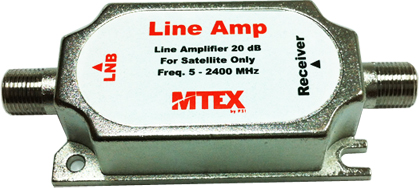 LINE-AMP PSIขยายสัญญาณจานดาวเทียมไปเครื่องรับ รองรับความถี่ 5-2400 MHz (DC 13/14-18/19V) ; MTEX