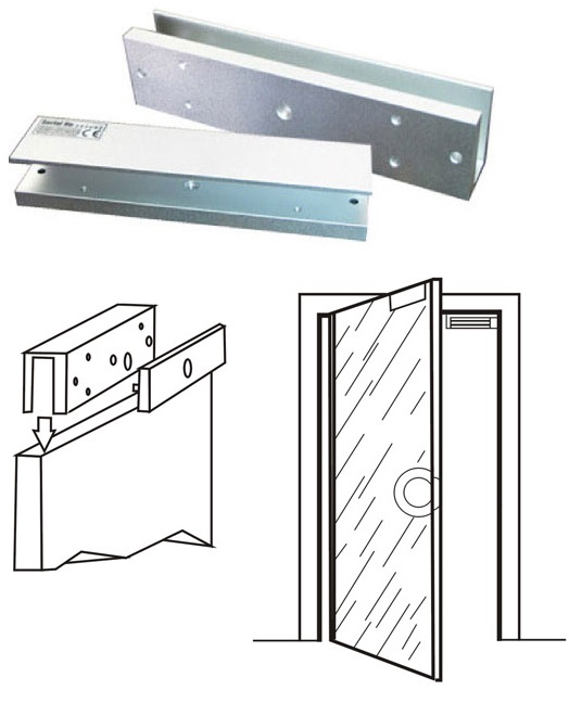 ขาตัวUกลอนแม่เหล็ก 600 P บานเปลือย ; HIP / UBK-600LBS